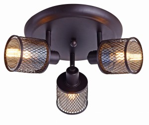 LAMPA SUFITOWA CANABERA PLAFON KAWOWE ZŁOTO 3X40W E14 KLOSZ BURSZTYNOWY | Candellux 98-83098