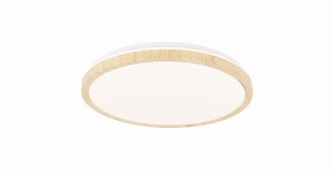 LAMPA SUFITOWA GANDAVA PLAFON 18W LED BIAŁO DREWNIANY 4000K | Candellux 13-75109