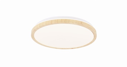 LAMPA SUFITOWA GANDAVA PLAFON 18W LED BIAŁO DREWNIANY 4000K | Candellux 13-75109