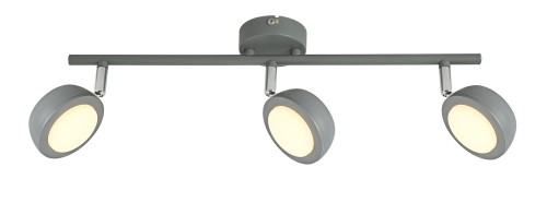 MILD LAMPA SUFITOWA LISTWA 3X6W LED SZARY 3000K | Candellux 93-66541