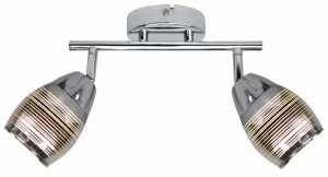 MILTON LAMPA SUFITOWA LISTWA 2X10W E14 LED CHROM | Candellux 92-41265