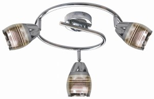 MILTON LAMPA SUFITOWA SPIRALA 3X10W E14 LED CHROM | Candellux 93-61300