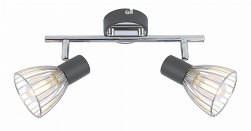 MODO LAMPA SUFITOWA LISTWA 2X40W E14 CZARNY+CHROM | Candellux 92-61522