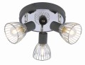 MODO LAMPA SUFITOWA PLAFON 3X40W E14 CZARNY+CHROM | Candellux 98-61546