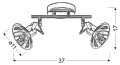 MOON LAMPA SUFITOWA LISTWA 2X3,5W LED G9 CHROM | Candellux 92-28082