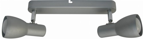 PICARDO LAMPA SUFITOWA LISTWA 2X40W E14 SZARO SREBRNY | Candellux 92-44211