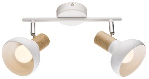 PUERTO LAMPA SUFITOWA LISTWA 2X40W E14 BIAŁY | Candellux 92-62659