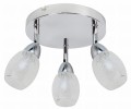 RICO LAMPA SUFITOWA PLAFON 3X6W LED SMD GŁÓWKA OKRĄGŁA 1E Z PRZEGUBEM KD SYSTEM KLOSZ WYMIENNY CHROM/BEZBARWNY | Candellux 98-67692