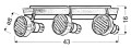 SORTHA 1 LAMPA SUFITOWA LISTWA 3X9W GX53 ENERGOOSZCZĘDNA | Candellux 93-08292