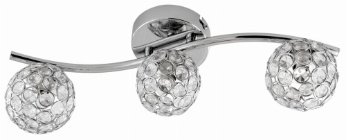 STARLET LAMPA SUFITOWA LISTWA 3X40W G9 CHROM/TRANSPARENT | Candellux 93-85934