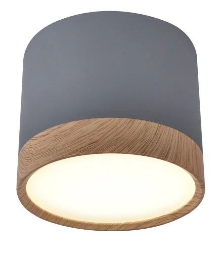 TUBA LAMPA SUFITOWA 9W LED 8,8/7,5 DREWNIANY+SZARY 4000K | Candellux 2275925