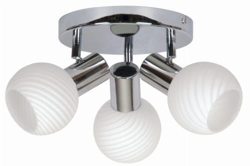 TURNO LAMPA SUFITOWA PLAFON 3X40W E14 CHROM | Candellux 98-10940