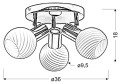 TURNO LAMPA SUFITOWA PLAFON 3X40W E14 CHROM | Candellux 98-10940
