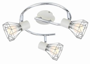 VERVE LAMPA SUFITOWA SPIRALA 3X40W E14 BIAŁY ABAŻUR CHROM | Candellux 98-61355