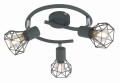 VERVE LAMPA SUFITOWA SPIRALA 3X40W E14 MATOWY SZARY | Candellux 98-60990