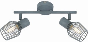 VIKING LAMPA SUFITOWA LISTWA 2X40W E14 SZARY | Candellux 92-68026