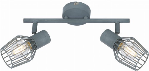 VIKING LAMPA SUFITOWA LISTWA 2X40W E14 SZARY | Candellux 92-68026