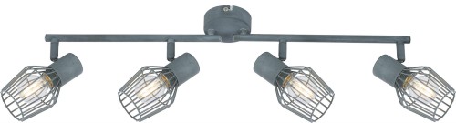 VIKING LAMPA SUFITOWA LISTWA 4X40W E14 SZARY | Candellux 94-68033