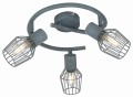 VIKING LAMPA SUFITOWA SPIRALA 3X40W E14 SZARY | Candellux 98-68040