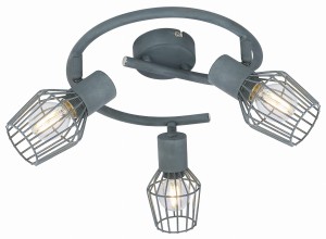 VIKING LAMPA SUFITOWA SPIRALA 3X40W E14 SZARY | Candellux 98-68040