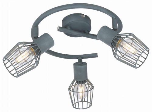 VIKING LAMPA SUFITOWA SPIRALA 3X40W E14 SZARY | Candellux 98-68040