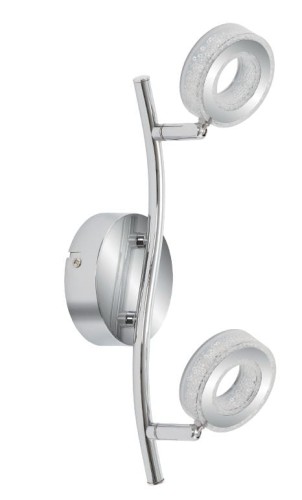 VINOLA LAMPA SUFITOWA LISTWA 2X5W LED CHROM 3000K | Candellux 92-65605