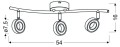 VINOLA LAMPA SUFITOWA LISTWA 3X5W LED CHROM 3000K | Candellux 93-65957