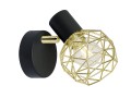 ACROBAT LAMPA KINKIET 1X40W E14 CZARNY KLOSZ ZŁOTY | Candellux 91-66329