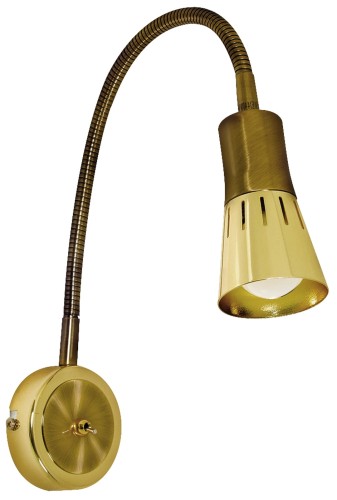 ARENA LAMPA KINKIET WYSIĘGNIK 1*40W R50 E14 ZŁOTO PATYN | Candellux 91-84470