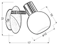 AVILA LAMPA KINKIET 1X40W E14 MOSIĄDZ | Candellux 91-07100