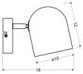 AZURO LAMPA KINKIET 1X40W E27 BIAŁY | Candellux 91-63243