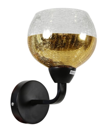 CROMINA GOLD LAMPA KINKIET 1X60W E27 CZARNY | Candellux 21-57242