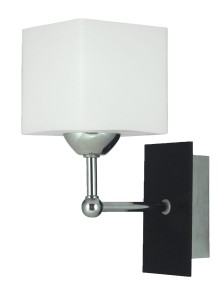 CUBETTO LAMPA KINKIET 1X60 E27 DREWNO+CHROM | Candellux 21-24513