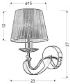 DIVA LAMPA KINKIET 1X40W E14 CHROM/ZŁOTY | Candellux 21-55040