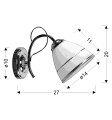 ELOTTE LAMPA KINKIET 1X40W E27 BIAŁY | Candellux 21-75390