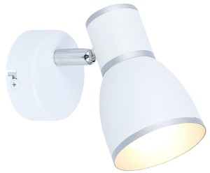 FIDO LAMPA KINKIET 1X40W E14 BIAŁY+CHROM | Candellux 91-63366