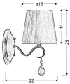 FIESTA LAMPA KINKIET 1X40W E14 | Candellux 21-04420