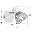 FLY LAMPA KINKIET 1X40W E14 CZARNY | Candellux 91-61881