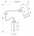 HOSTI LAMPA KINKIET 1X15W GU10 CZARNY | Candellux 21-75451