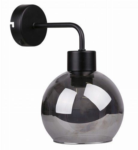 LADY LAMPA KINKIET CZARNY 1X40W E27 KLOSZ DYMIONY | Candellux 21-76700