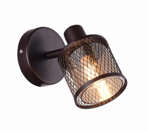 LAMPA KINKIET CANABERA KAWOWE ZŁOTO 1X40W E14 KLOSZ BURSZTYNOWY | Candellux 91-81377