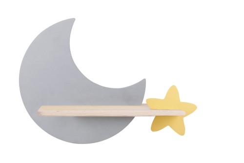 LAMPA MOON KINKIET ŚCIENNY 5W LED IQ KIDS SZARY+ZŁOTY | Candellux 21-75574