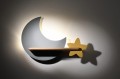 LAMPA MOON KINKIET ŚCIENNY 5W LED IQ KIDS SZARY+ZŁOTY | Candellux 21-75574