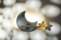 LAMPA MOON KINKIET ŚCIENNY 5W LED IQ KIDS SZARY+ZŁOTY | Candellux 21-75574