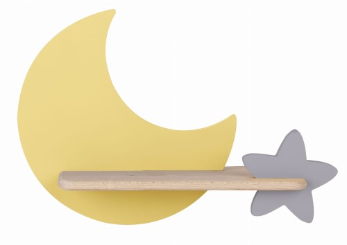 LAMPA MOON KINKIET ŚCIENNY 5W LED IQ KIDS ZŁOTY+SZARY | Candellux 21-76731