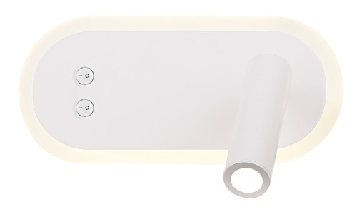 MIRACLE LAMPA KINKIET 6W+3W LED BIAŁY | Candellux 22-76014