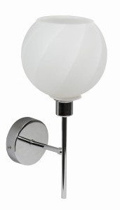 RAUL LAMPA KINKIET 1X40W E14 CHROM KLOSZ BIAŁY | Candellux 21-72191