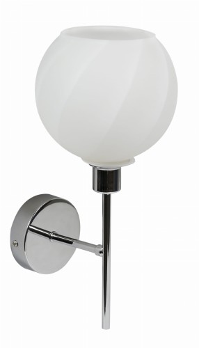 RAUL LAMPA KINKIET 1X40W E14 CHROM KLOSZ BIAŁY | Candellux 21-72191