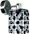 ROYAL LAMPA KINKIET 1X40W G9 CHROM+KRYSZTAŁKI CZARNE | Candellux 21-36240