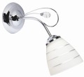 SIMPLI LAMPA KINKIET 1*40W E27 CHROM  Z KRYSZTAŁKIEM+KLOSZ Z PASKIEM | Candellux 21-64288
